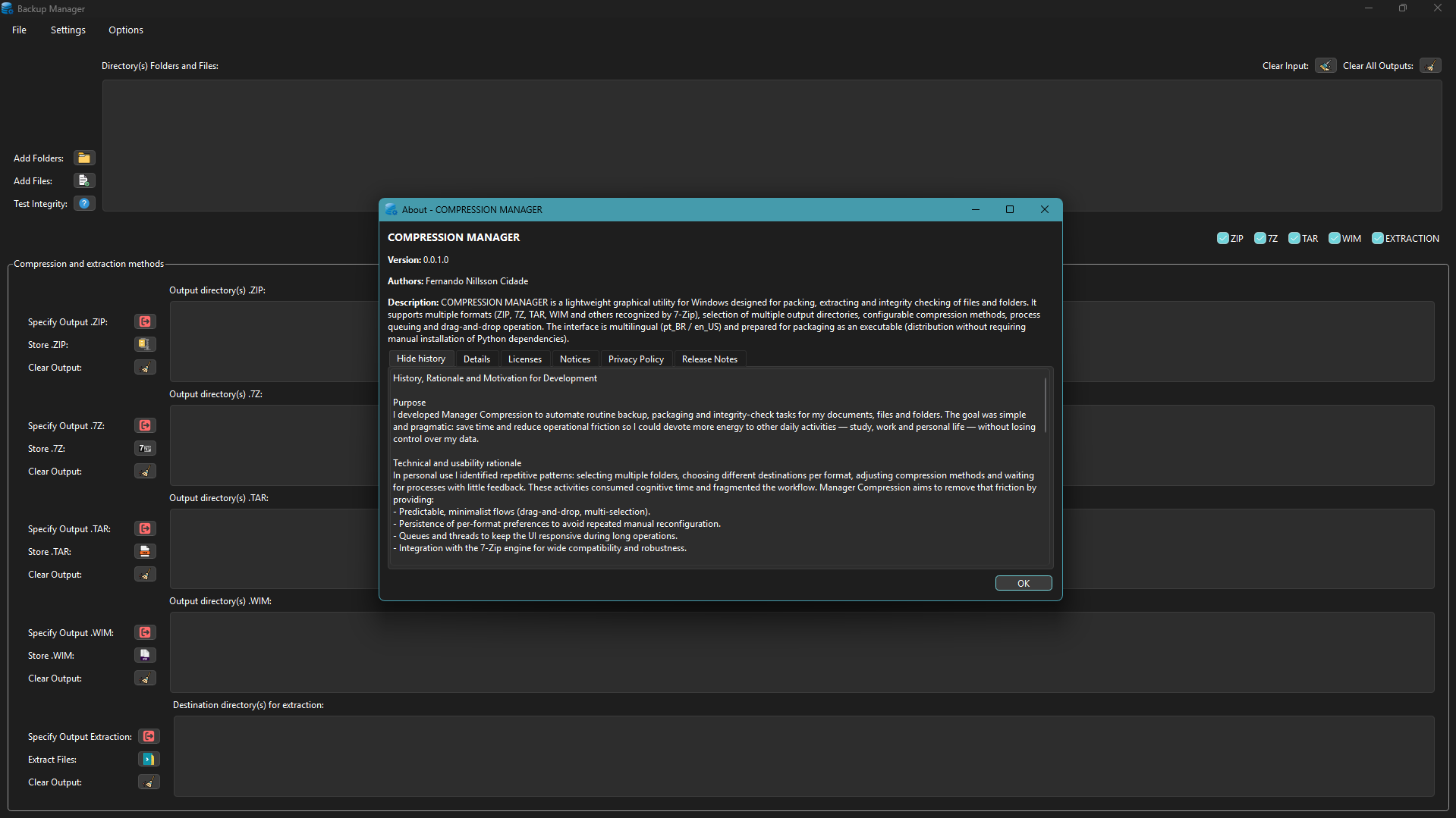 COMPRESSION MANAGER • Screenshot 6 - COMPRESSION MANAGER