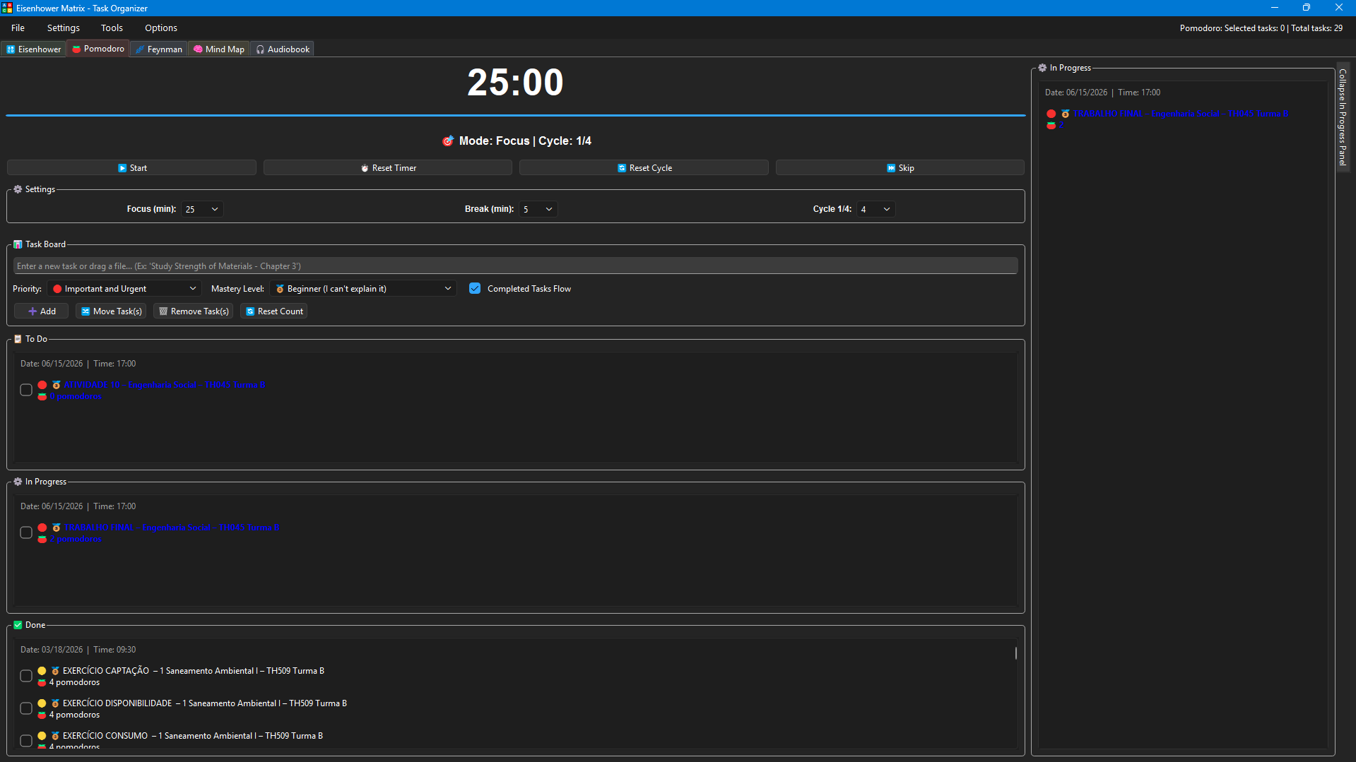 Pomodoro Focus • Screenshot 22 - EISENHOWER ORGANIZER
